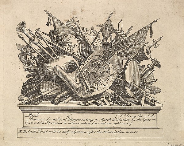 William Hogarth, A Stand of Arms, Musical Instruments, etc.