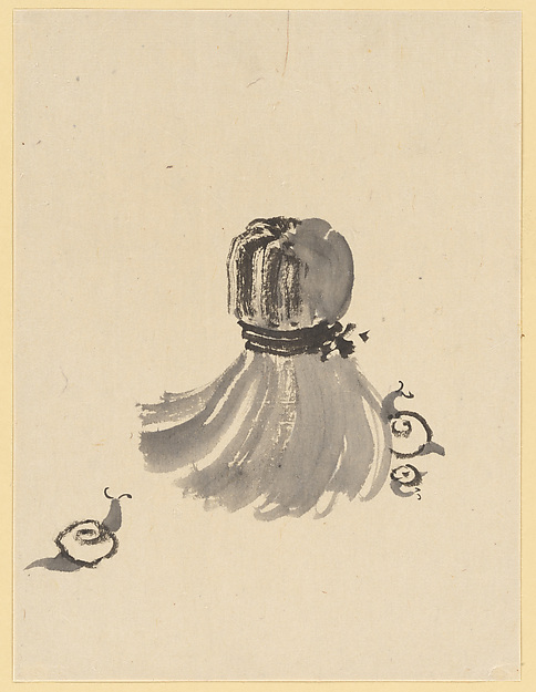 Katsushika Hokusai, Snails and Tawashi Scrubber