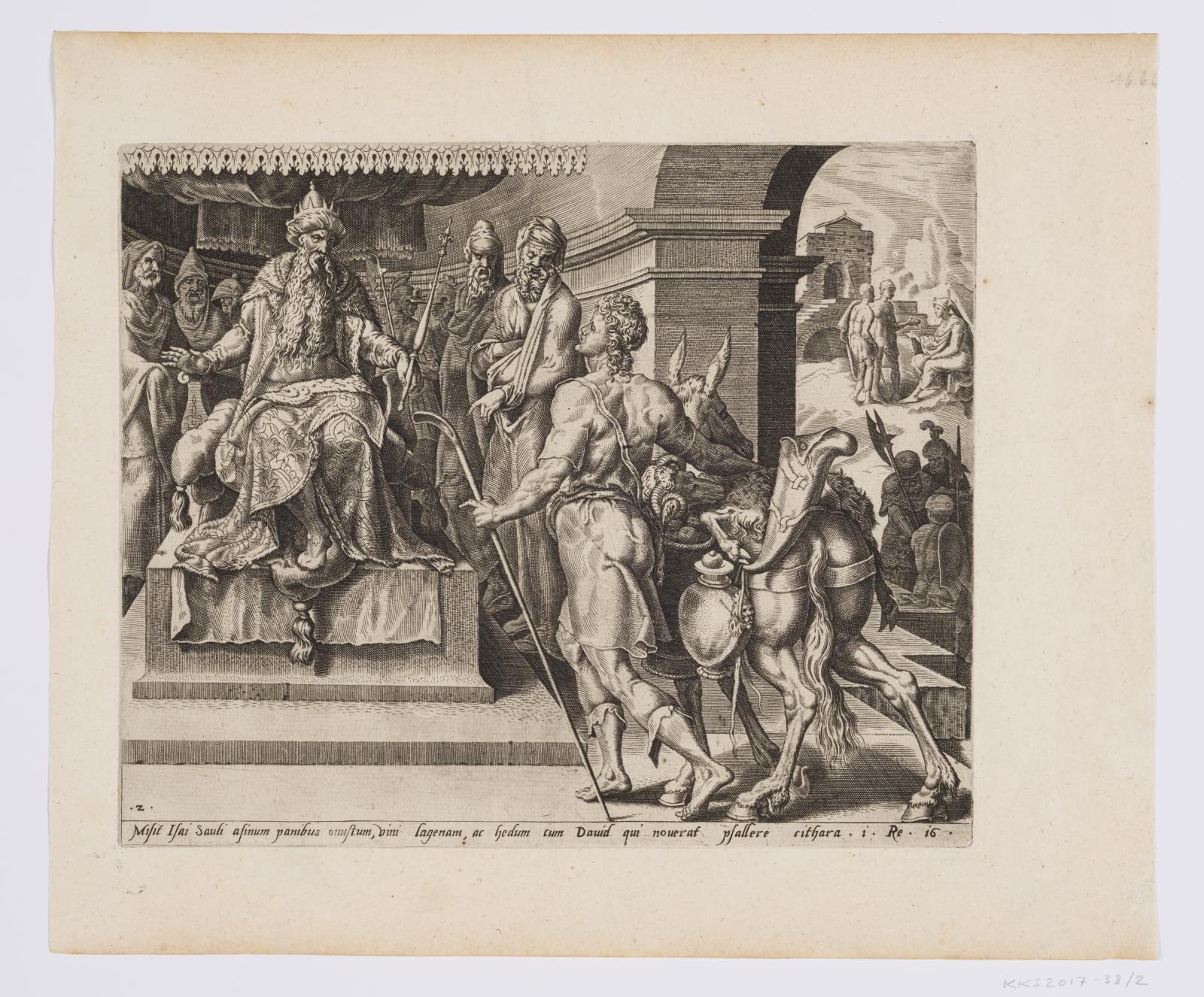 Maarten van Heemskerck, David overbringer Saul sin fars gaver