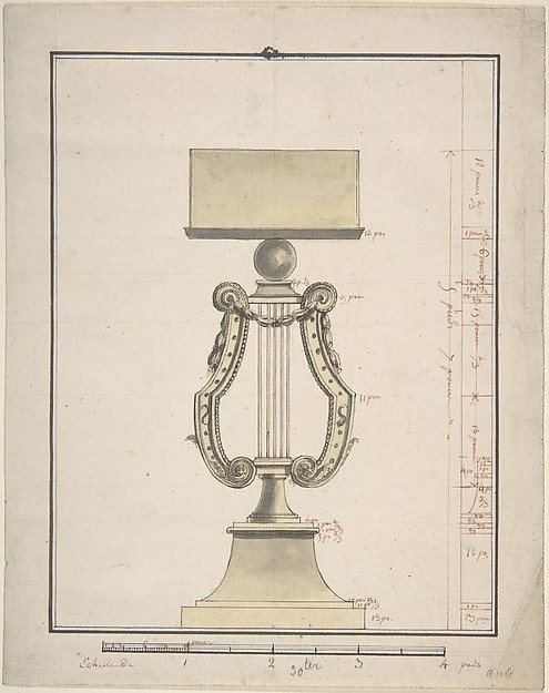 Anonymous, French, 19th century, Design for a Music Stand