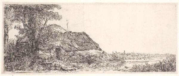 Rembrandt van Rijn, Landskab med hytte og stort træ