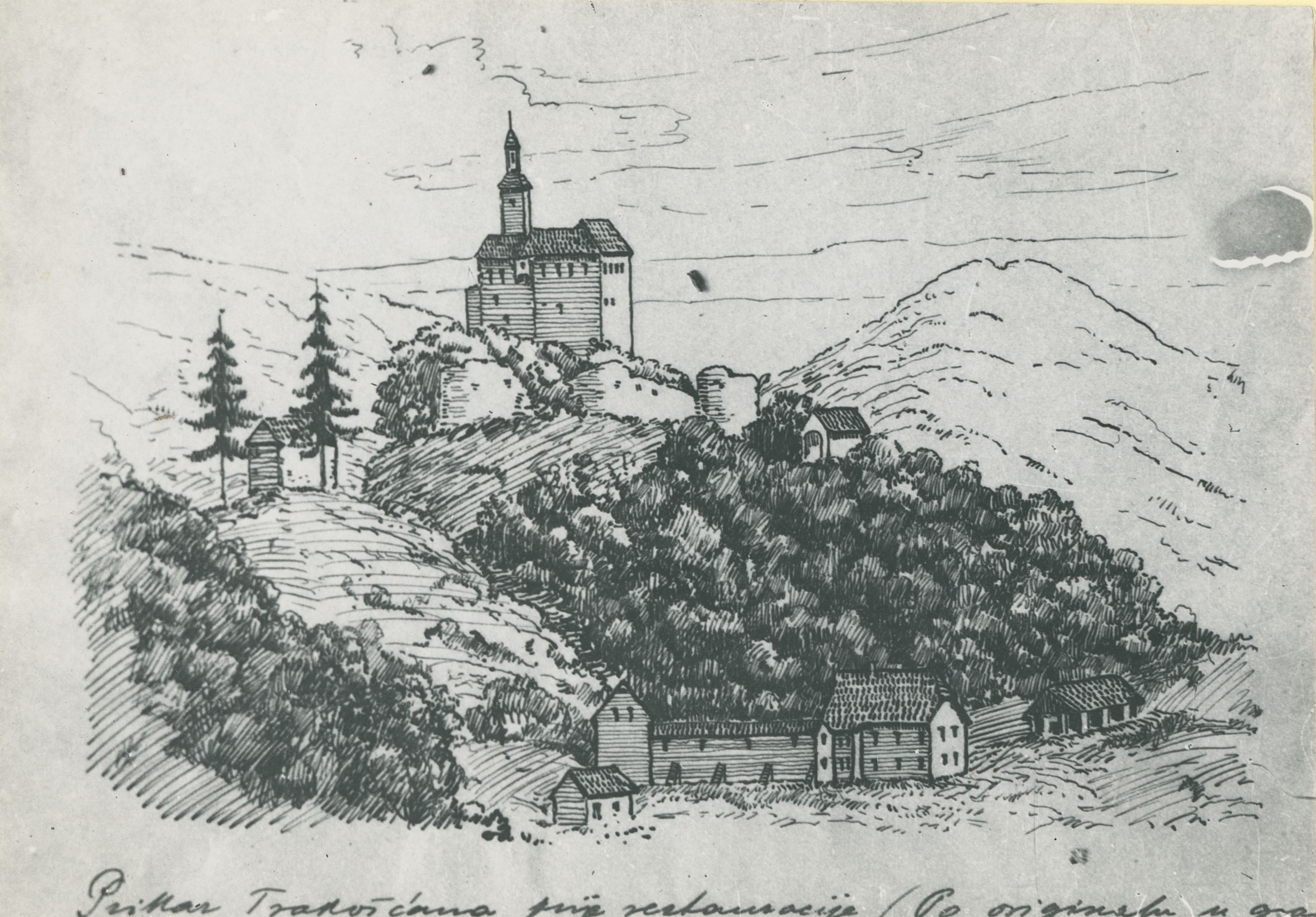 neutvrđen autor, Trakošćan - dvorac Drašković prije restauracije