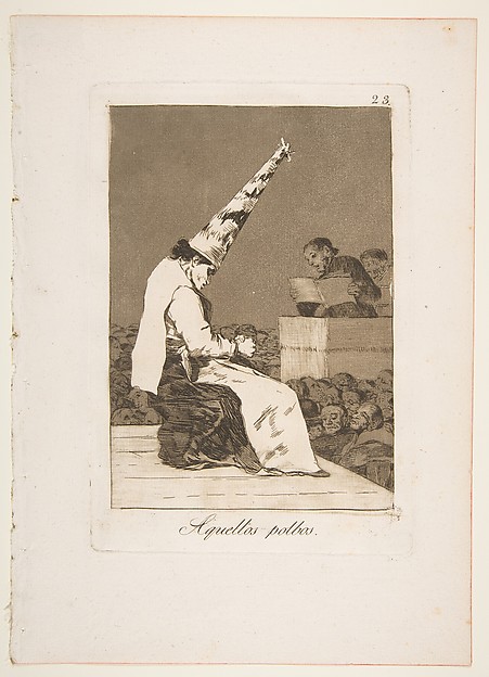 Goya (Francisco de Goya y Lucientes), Plate 23 from "Los Caprichos": These specks of dust (Aquellos polbos)