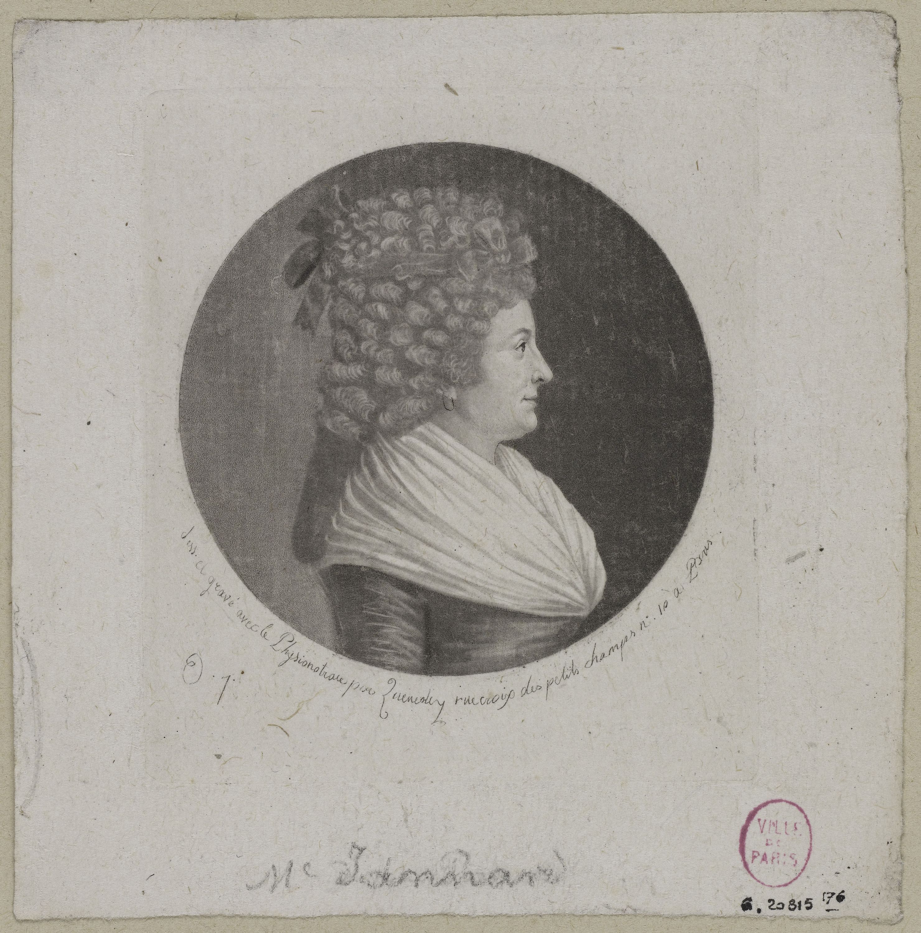 Edmé Quenedey, Portrait de Madame Jannan (ou Jaunard)