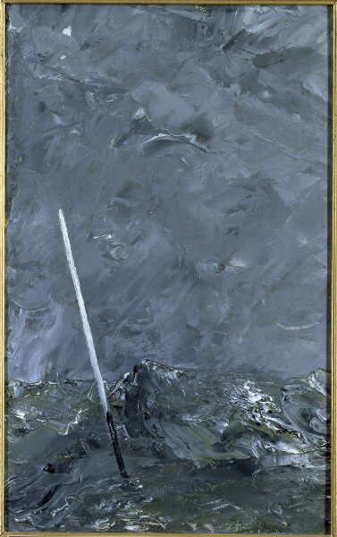 August Strindberg, Stormigt hav. Slätprick.