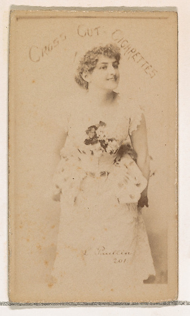 W. Duke, Sons & Co., Card Number 201, Louise Paullin, from the Actors and Actresses series (N145-1) issued by Duke Sons & Co. to promote Cross Cut Cigarettes