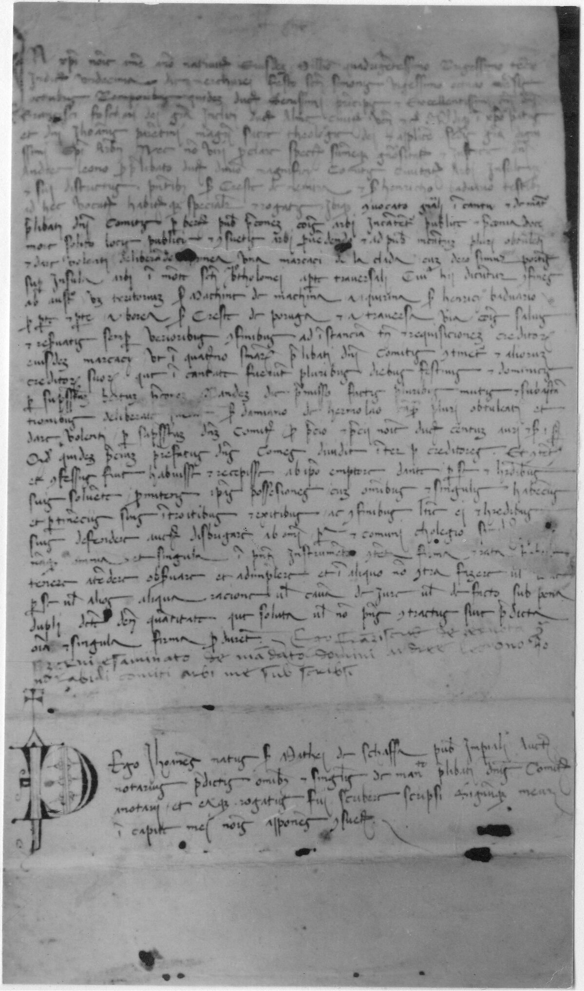 Branko Fučić, Cres, Arhiv samostana o. konventualaca: pergamena iz 1423 godine, notarska isprava