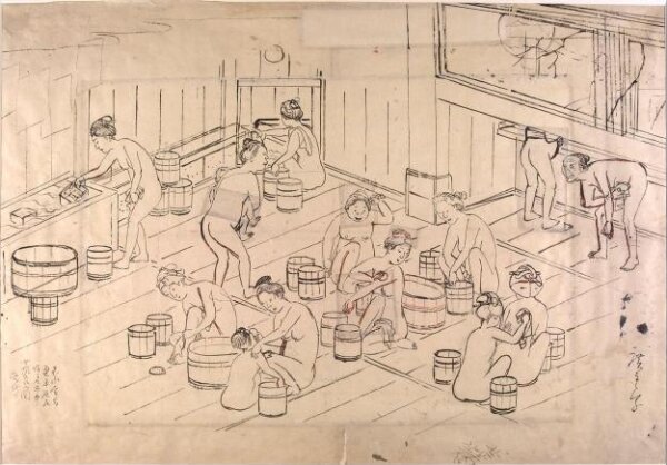 Utagawa Hiroshige, Women's Bathhouse in the City