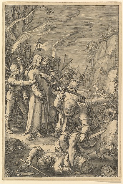Hendrick Goltzius, The Betrayal of Christ, from "The Passion of Christ"