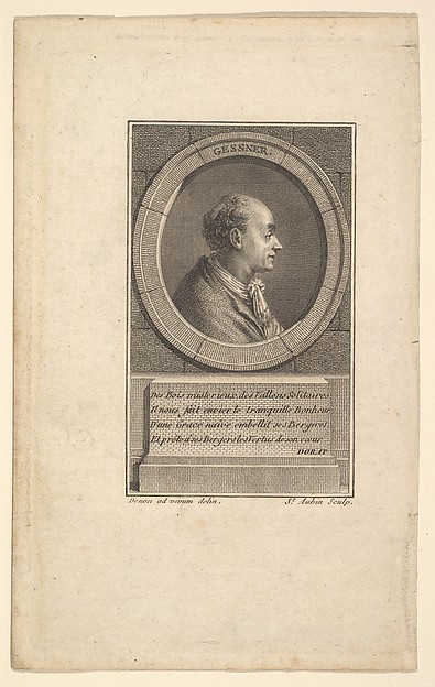 Augustin de Saint-Aubin, Portrait of Gessner