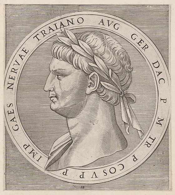 Marcantonio Raimondi, Nerva, from The Twelve Caesars, from "Speculum Romanae Magnificentiae"