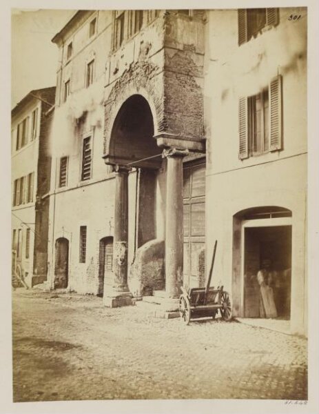 Parker, John Henry, Church of S. Prassede - Porch, c. A.D. 1250, with Bronze Rod and Rings for Curtains.