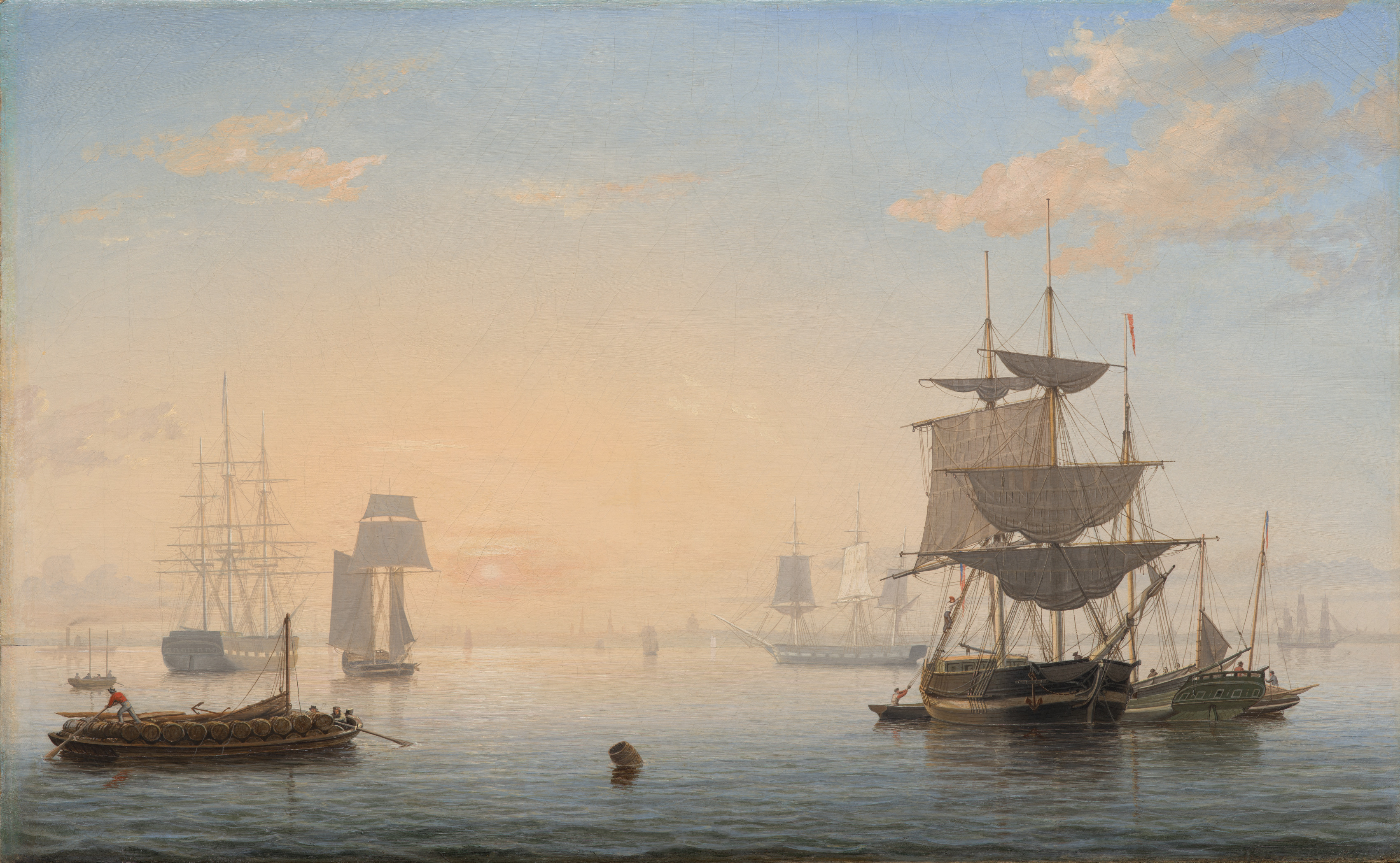 Fitz Henry Lane, Harbor of Boston, with the City in the Distance