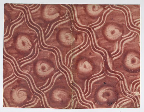 Anonymous, Book cover with overall pattern of red curved lines