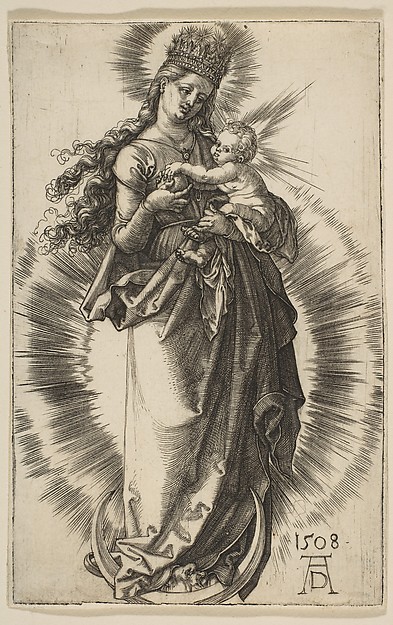 Albrecht Dürer, Virgin on a Crescent with a Starry Crown