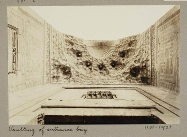 K.A.C. Creswell, Stalectite vaulting at the portal of the Madrasa of Mamluk Sultan Hasan, Cairo