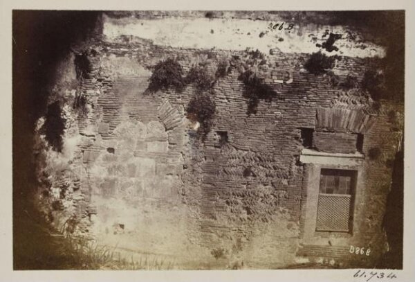Parker, John Henry, Church of S. Pudentiana - Side Wall of the eleventh century, faced with Brick and Herring-bone work, c. A.D. 1050.