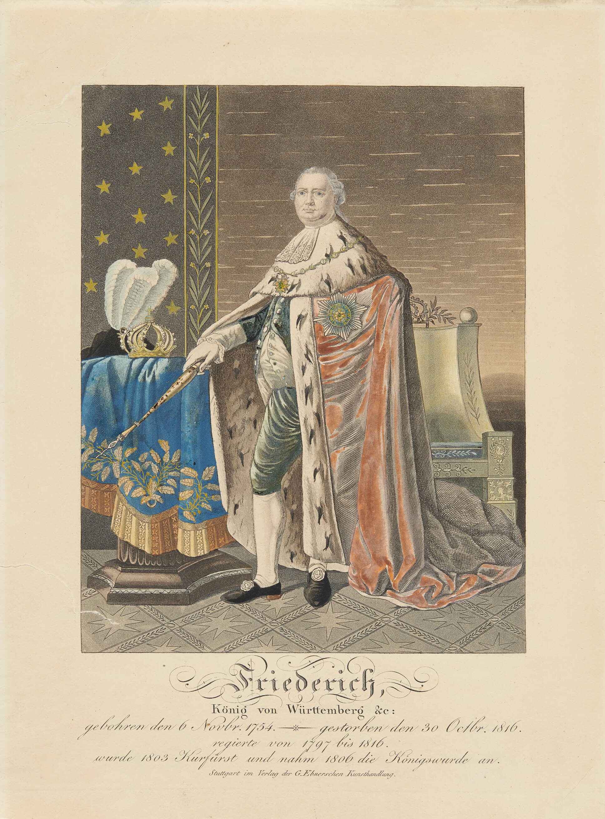 Georg Ebner, Bildnis König Friedrich I. von Württemberg