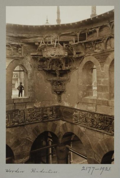 K.A.C. Creswell, Wooden pendentives at the mosque of Mamluk Sultan al-Nasir Muhammad ibn Qalawun at the Citadel, Cairo