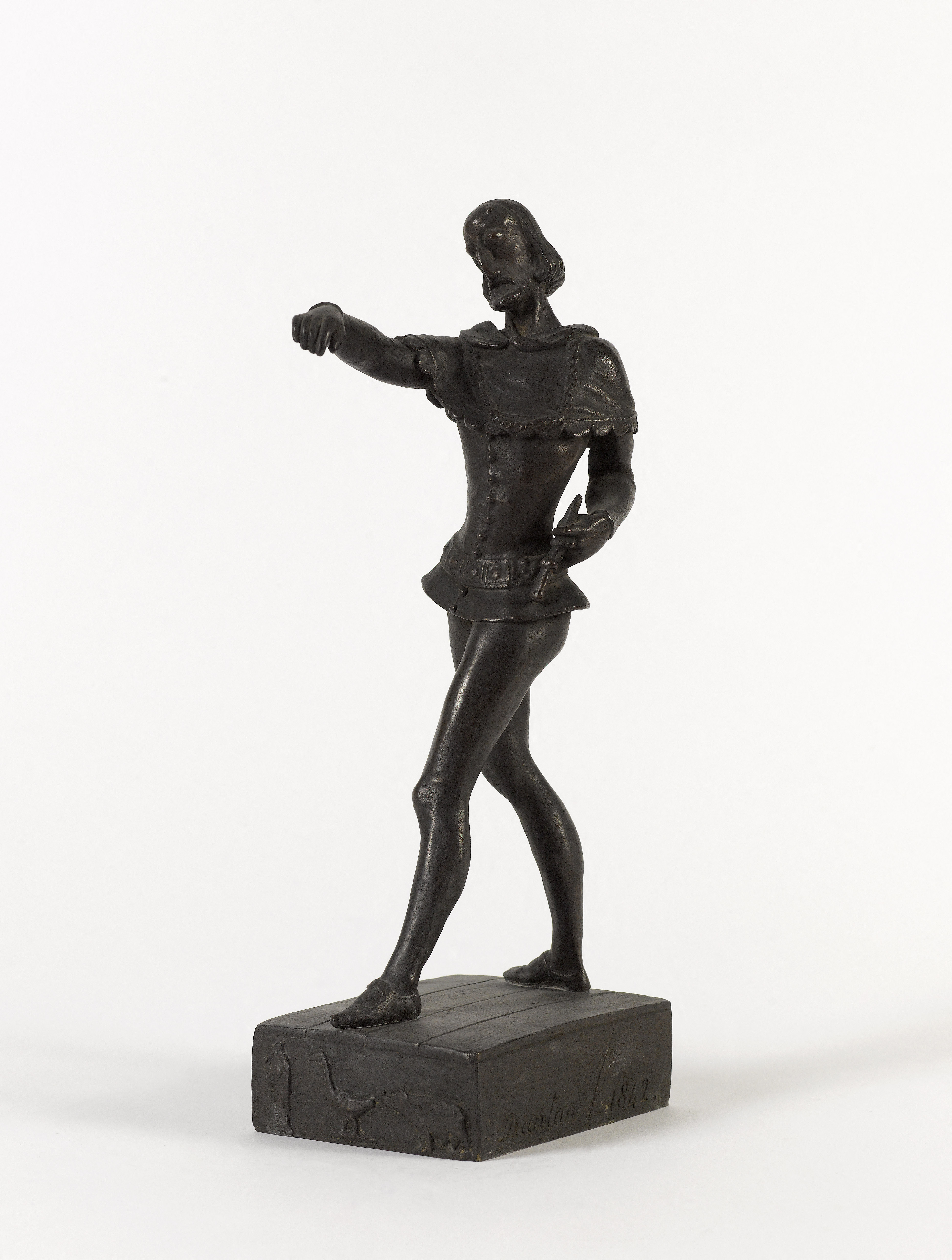 Jean Pierre Dantan, Portrait-charge de Paul Baroilhet (1810-1871), chanteur lyrique, rôle d'Alphonse XI dans la "Favorite"