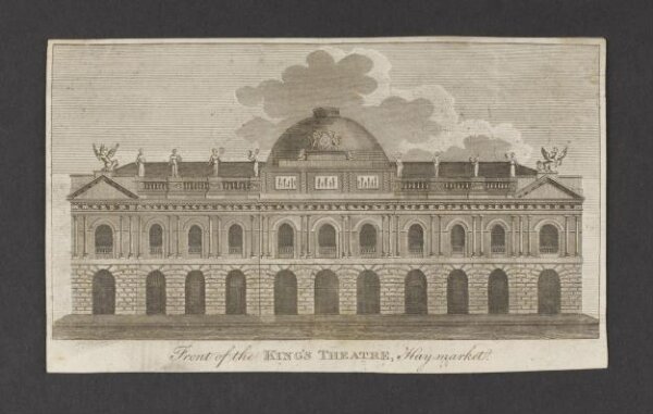 unknown, Front of the King's Theatre, Haymarket