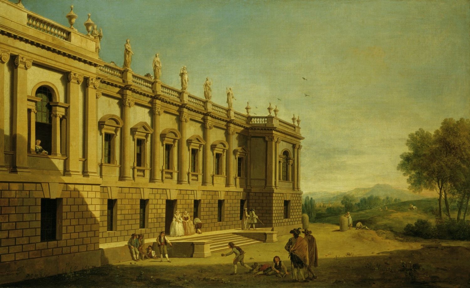 Antonio Visentini, Capriccio with a View of Burlington House, London
