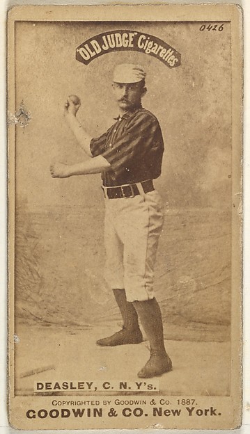Goodwin & Company, Thomas H. "Pat" Deasley, Catcher, New York, from the Old Judge series (N172) for Old Judge Cigarettes