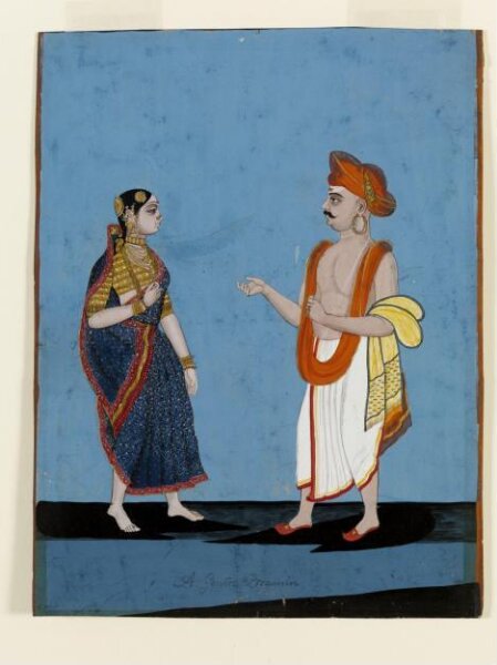 Unknown, A Brahmin and his wife