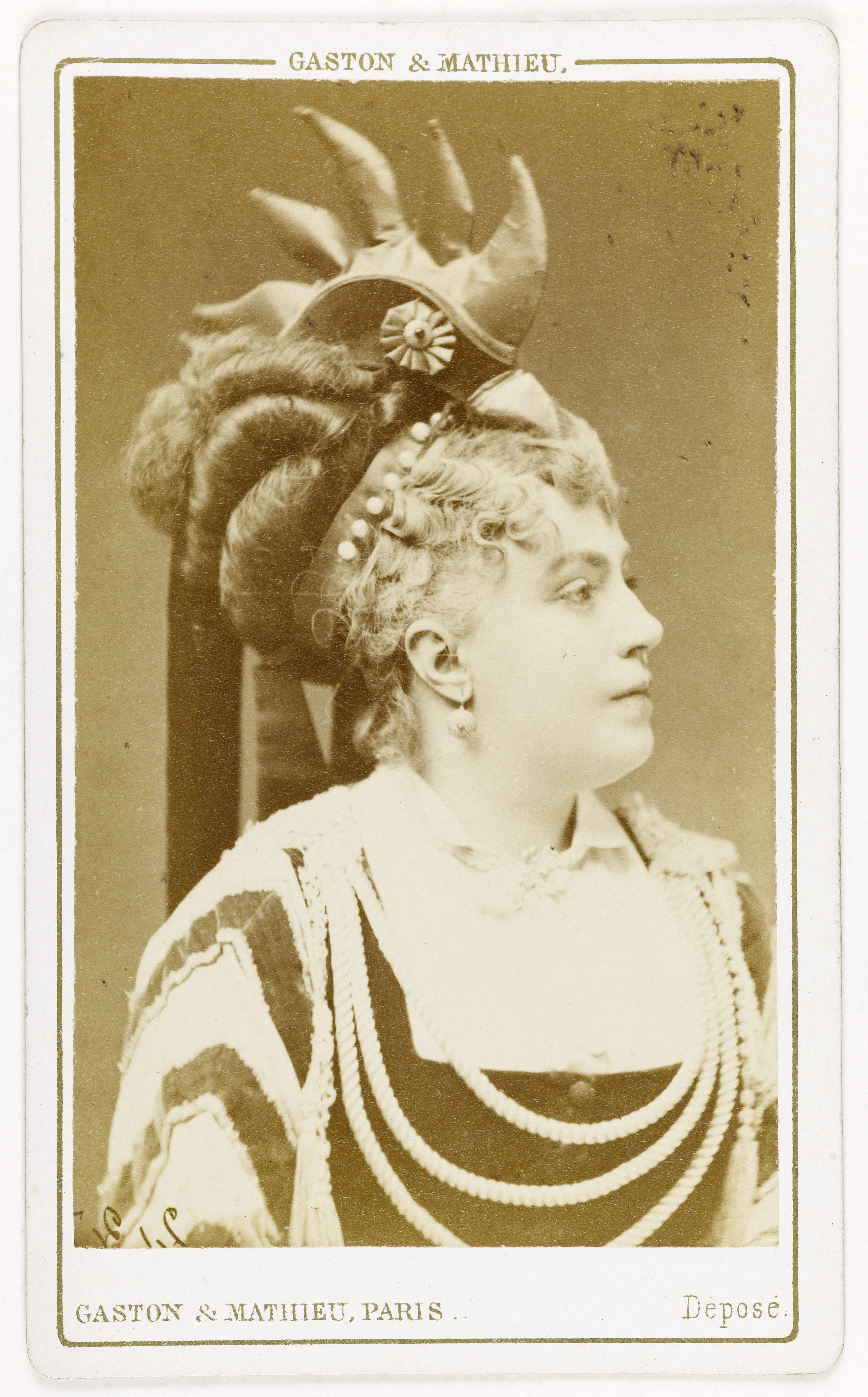Gaston & Mathieu, Portrait de Thérésa, (Emma Thérèse dite Valadon, épouse de Mr Guilloreau, 1837-1913), chanteuse comique.