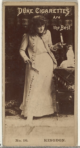 W. Duke, Sons & Co., Card Number 16, Miss Kingdon, from the Actors and Actresses series (N145-6) issued by Duke Sons & Co. to promote Duke Cigarettes