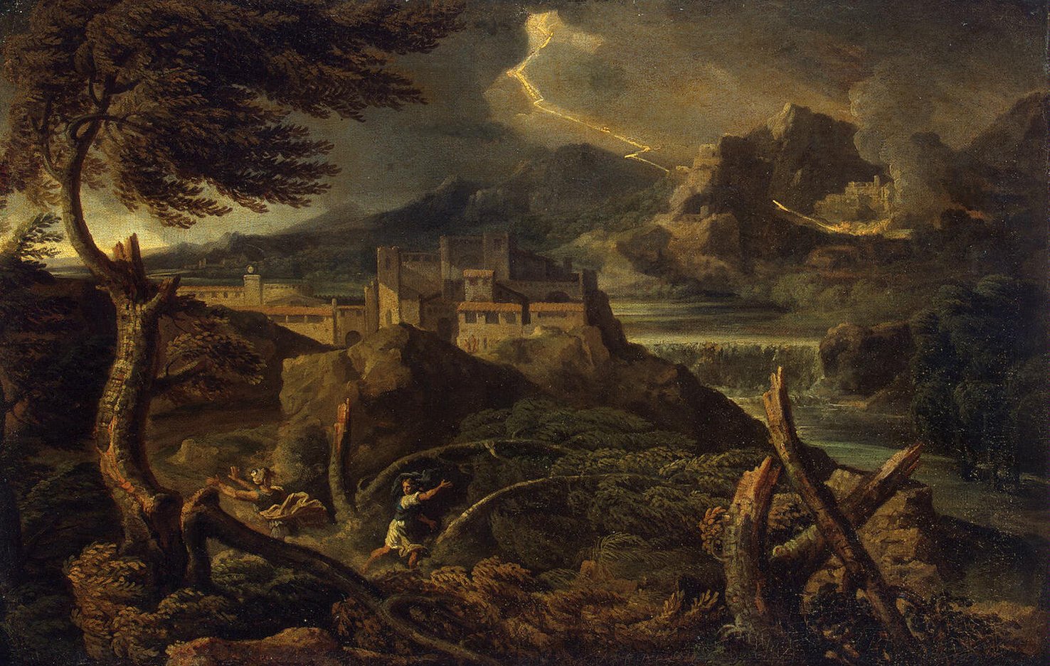 Gaspard Dughet, Landscape with Lightning