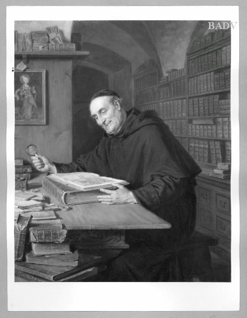 Eduard von Grützner, Monk studying
