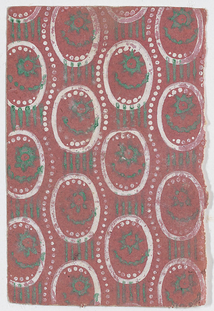 Anonymous, Sheet with oval and dot pattern