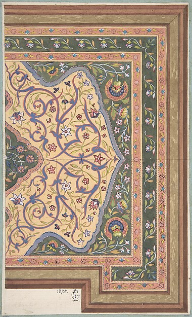 Jules-Edmond-Charles Lachaise, Islamic Ceiling Design for Deepdene, Dorking, Surrey