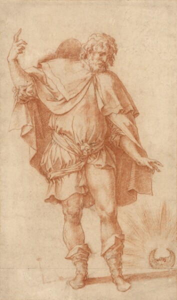 Rosso Fiorentino, Study of a Male Figure (Empedocles and/or Saint Roch)