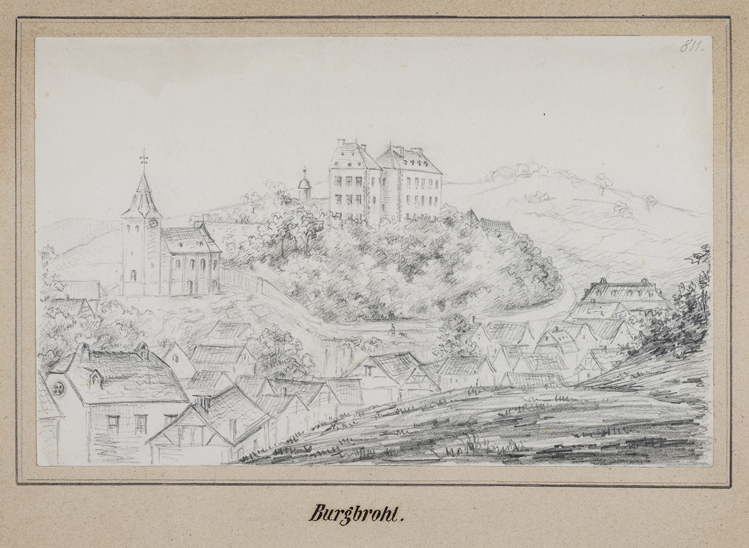 Rudolf Lutter, Burgbrohl (Rheinland): Schloss und Kirche