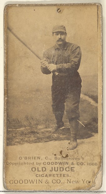 Goodwin & Company, O'Brien, Catcher, Baltimore Orioles, from the Old Judge series (N172) for Old Judge Cigarettes