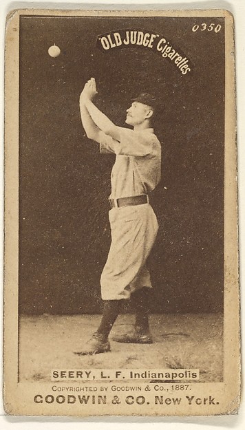 Goodwin & Company, Seery, Left Field, Indianapolis, from the Old Judge series (N172) for Old Judge Cigarettes