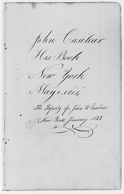 John William Casilear, Brown Ink Inscription (from Sketchbook)