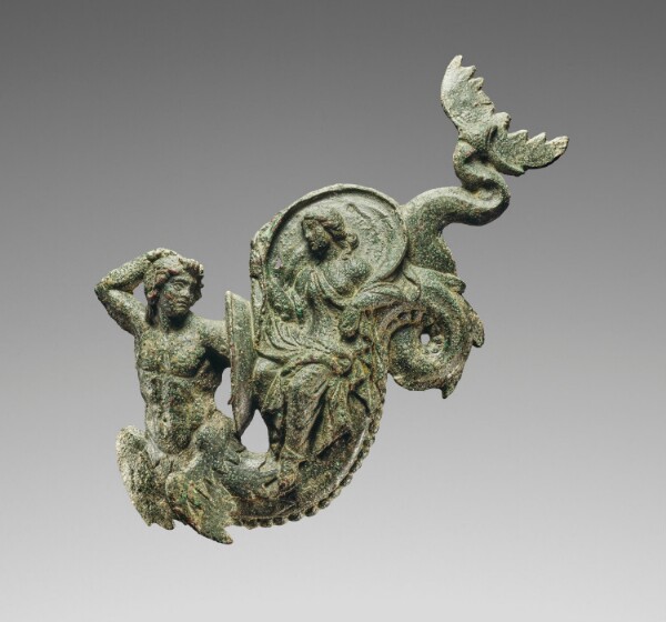 Unknown, Appliqué of a Nereid and Triton