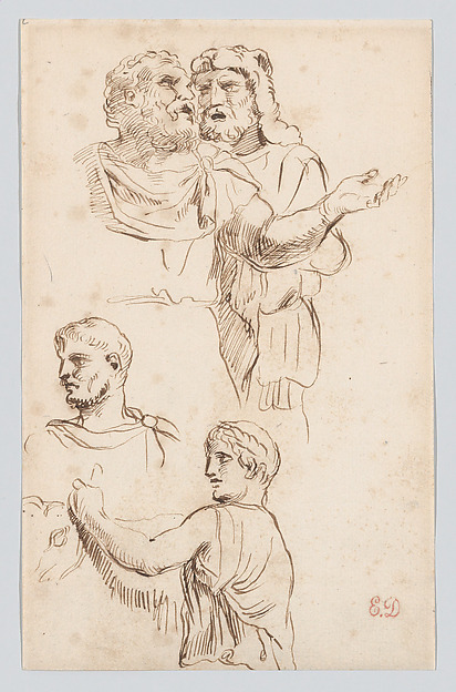 Eugène Delacroix, Figures from the Arch of Constantine, after Perrier