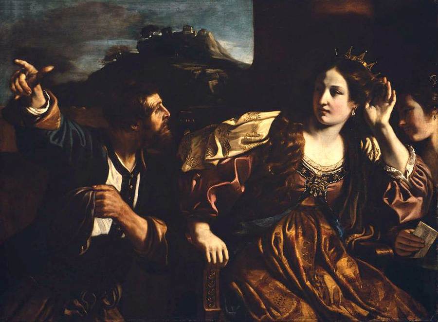 Guercino, Semiramis Receiving Word of the Revolt of Babylon