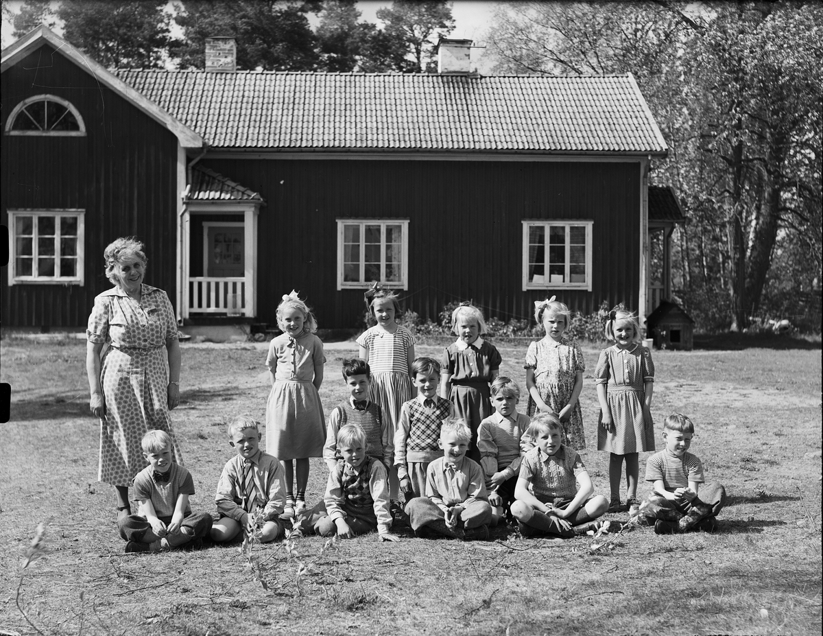 Skötsner-Edhlund, Skolklass, Yttersby småskola, Börstils socken, Uppland