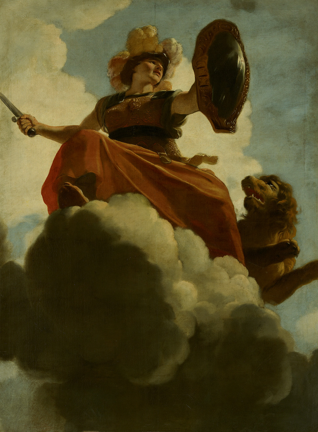 Gerard de Lairesse, Bescherming of Sterkheyt : Allegorische voorstelling van de verzorging van leprozen en onnozelen