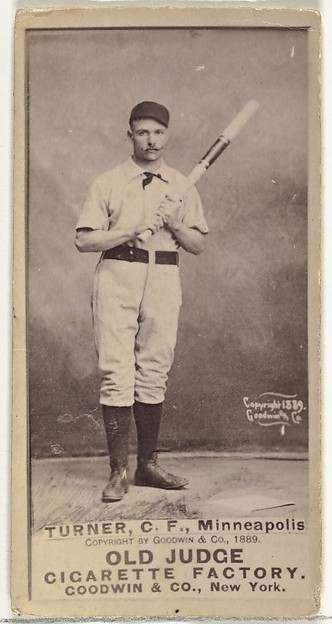 Goodwin & Company, Thomas Turner, Center Field, Minneapolis, from the Old Judge series (N172) for Old Judge Cigarettes