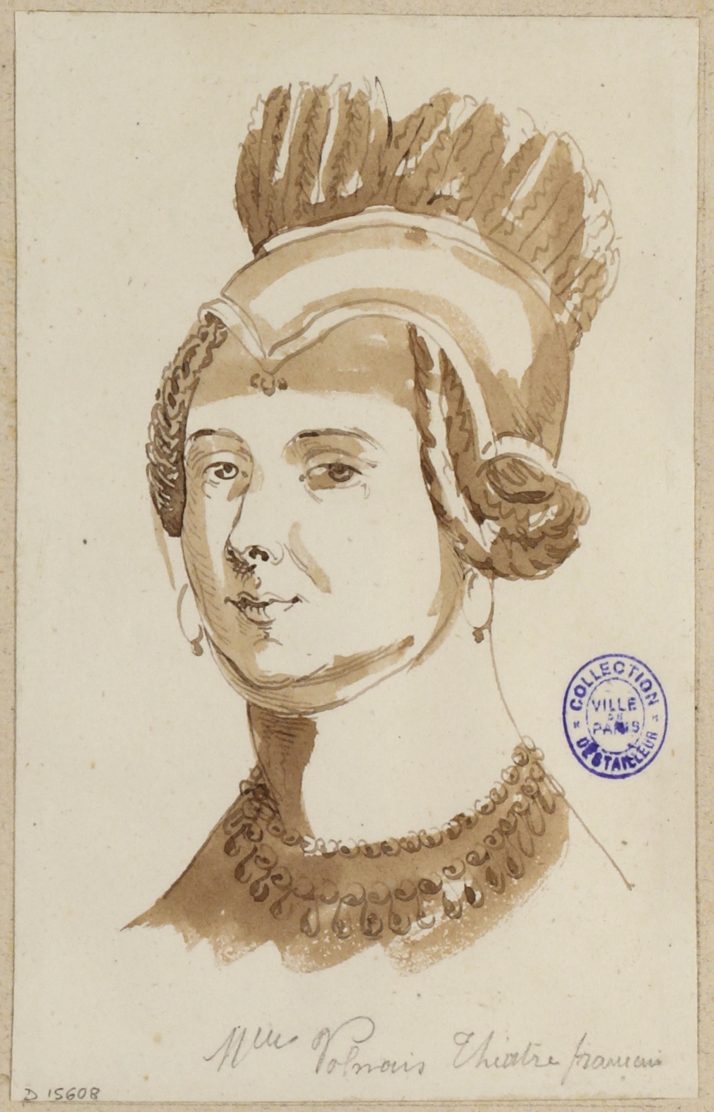Anonyme, Portrait de l'actrice Volnais du Théâtre français