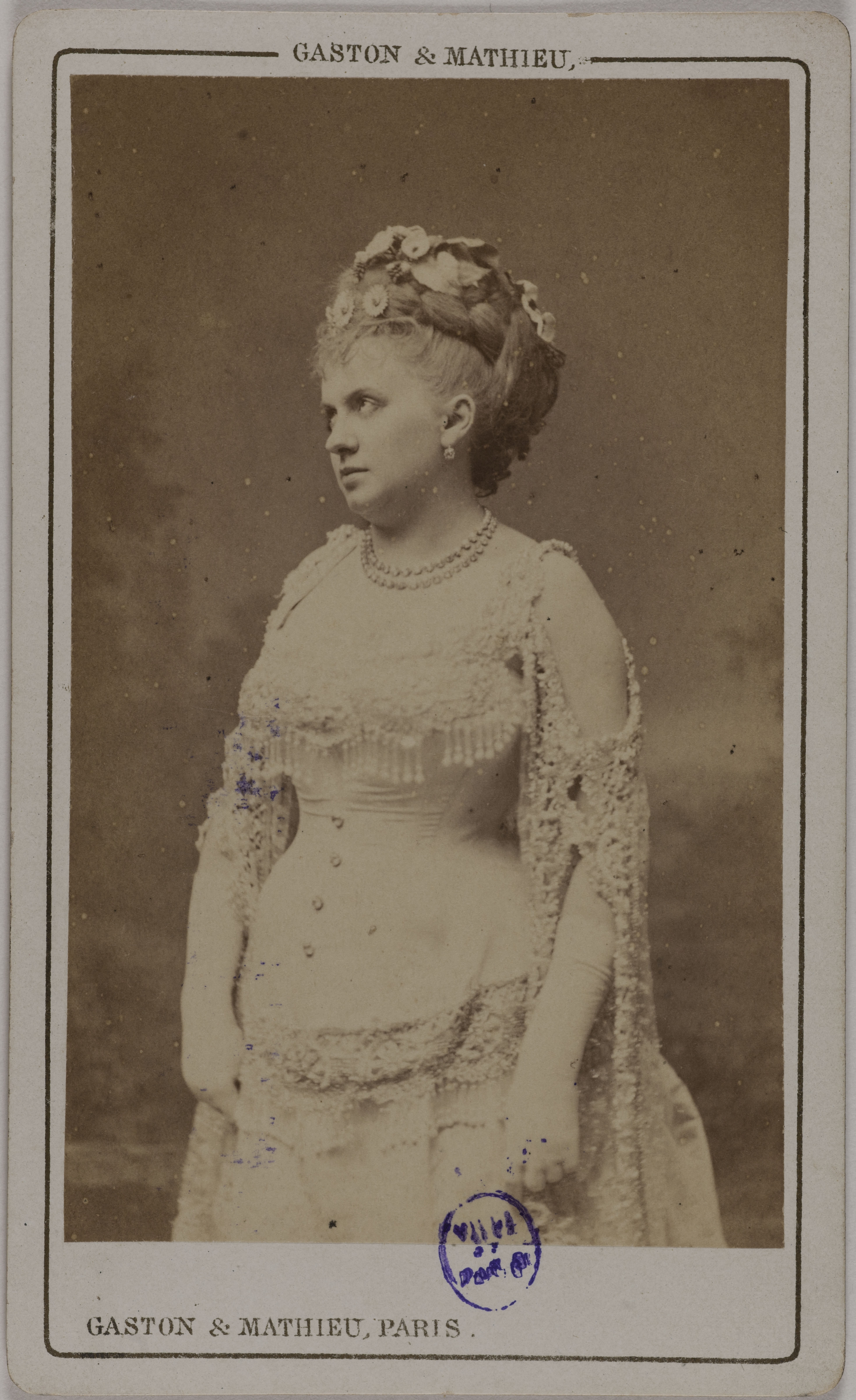 Gaston & Mathieu, Portrait de Blanche d'Antigny (Maria Ernestine Antigny, dite), (1842-1874), (actrice)