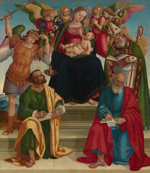 Luca Signorelli, Madonna and Child with Saints and Angels