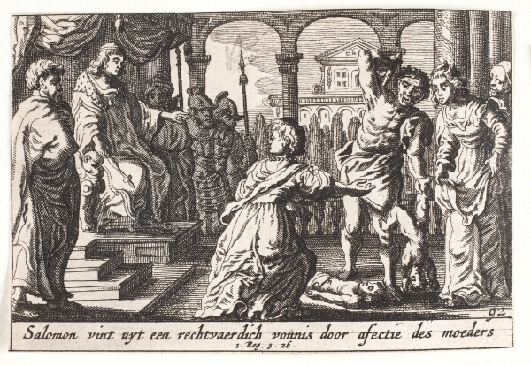 Pieter Hendriksz. Schut, Salomons dom (Salomon vint uyrt ..)