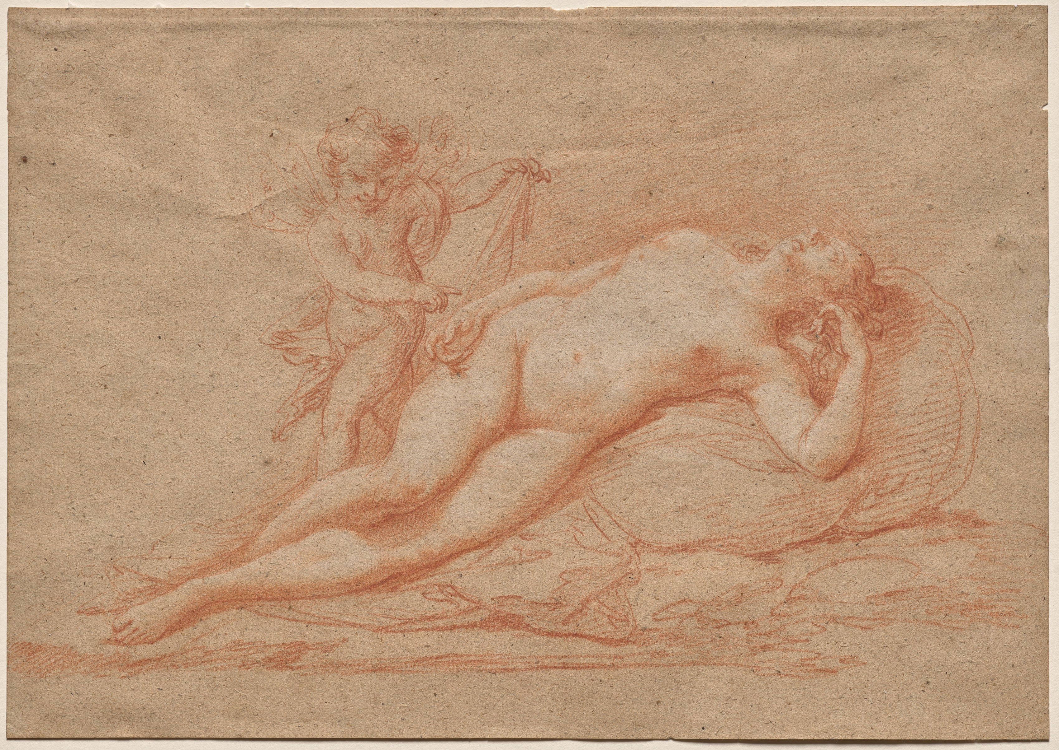 Giovanni Battista Cipriani, Reclining Nude with Cupid